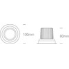 12W LED įleidžiamas pakreipiamas šviestuvas, baltas, 3000K, 11112E/W/W