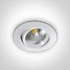 Bikuvalt 12W LED įleidžiamas pakreipiamas šviestuvas, baltas, 3000K, 11112/W/W
