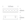 12W LED įleidžiamas šviestuvas, baltas, 3000K, 50012H/W/W