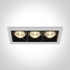 12W LED įleidžiamas šviestuvas, baltas, 3000K, 50306B/W/W
