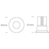 12W LED įleidžiamas šviestuvas, juodas, 3000/3500/4000K, IP65, dimeriuojamas, 10112TP/B/V