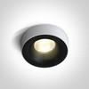 12W LED įleidžiamas šviestuvas, juodas, 3000K, 10112R/B/W