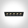 12W LED įleidžiamas šviestuvas, juodas, 3000K, 50012H/B/W