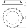 12W LED įleidžiamas šviestuvas PT 05, matinės baltos sp., 3000K