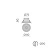 12W LED įleidžiamas šviestuvas SAFE, baltas, 3000/4000K, dimeriuojamas, IP65, E3985171BDP