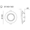 12W LED įleidžiamas šviestuvas SATURN, baltas, 4000K