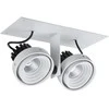 Lubinis šviestuvas Netlighting 12W LED įleidžiamo montavimo šviestuvas PATRIZIO DOUBLE, baltos/juodos sp., 3000K