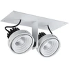 Lubinis šviestuvas Netlighting 12W LED įleidžiamo montavimo šviestuvas PATRIZIO DOUBLE, baltos/juodos sp., 3000K