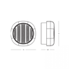 12W LED lauko plafonas, juodos/baltos sp., 3000K, dimeriuojamas, IP65, E491