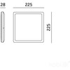 12W LED lubinis šviestuvas NIVERA SQUARE, juodas, 3000/4000/6000K, IP54