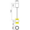 12W LED pakabinamas šviestuvas AVES, tamsaus chromo sp., 3000K