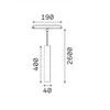 Pakabinamas šviestuvas Bikuvalt Magnetinis šviestuvas Ego Pendant Tube 12W 3000K 1-10V Gd