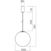 12W LED pakabinamas šviestuvas IRIDES, juodos/kavos sp., 2700K, 01-4099