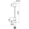 12W LED pakabinamas šviestuvas NAKU, juodas, 3000K