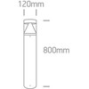 12W LED pastatomas lauko šviestuvas, antracito sp., 3000K, 67410/AN/W
