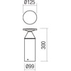 12W LED pastatomas lauko šviestuvas BIRO, rūdžių sp., 3000K, IP65, 90590