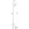 12W LED pastatomas lauko šviestuvas MAGNUS, rūdžių sp., 3000K, IP54, 90558