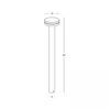 12W LED pastatomas lauko šviestuvas, tamsiai rudas, 2200/2700/3200/4000K, IP65, E466