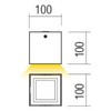 12W LED paviršinis fasado šviestuvas HUB, tamsiai pilkas, 3000K, 90229