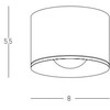 12W LED paviršinis lauko šviestuvas, juodas, 3000K, S131