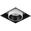 12W LED priglaistomo montavimo šviestuvas NOVUM SINGLE, baltos/juodos sp., 4000K
