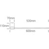 12W LED reguliuojamas sieninis šviestuvas, baltas, 3000K, 65148A/W/W
