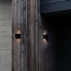 Sieninis šviestuvas Ideal Lux 12W LED sieninis fasado šviestuvas ATOM, juodas, 3000K, IP54, 313450