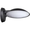 Sieninis šviestuvas Italux 12W LED sieninis fasado šviestuvas PIOMBINO, juodas, 3000K, IP44