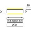 12W LED sieninis lauko šviestuvas AROOS, rūdžių sp., 3000K, IP65, šviečia į viršų ir į apačią, 90258