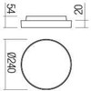 Sieninis šviestuvas 12W LED sieninis lauko šviestuvas DISCUS, baltas, 3000K, IP65, 90064