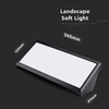 V-tac 12W LED sieninis lauko šviestuvas, juodas, 6400K
