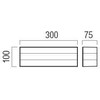 12W LED sieninis lauko šviestuvas KODIAK, juodos/baltos sp., 3000K, IP65, 90330