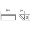 Sieninis šviestuvas 12W LED sieninis lauko šviestuvas MAKO, tamsiai pilkas, 3000K, IP65, 90159