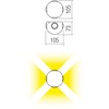 12W LED sieninis lauko šviestuvas MILESTONE, baltas, 3000K, IP54, šviečia į viršų ir į apačią, 90499