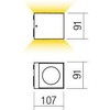 Sieninis šviestuvas 12W LED sieninis lauko šviestuvas TEKO, baltas, 3000K, IP65, 90100