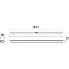 12W LED sieninis šviestuvas ERMES, chromo sp., 3000K, IP44, 01-2291