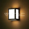 V-tac 12W LED sieninis šviestuvas, juodas, 3000K
