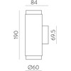 12W LED sieninis šviestuvas LUX, juodos/aukso sp., 3000K, dimeriuojamas, A3989100ONDT