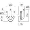 12W LED sieninis šviestuvas LUXOR, blizgios raudonos sp., 3000K, dimeriuojamas, 01-3346