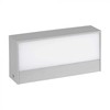 V-tac 12W LED sieninis šviestuvas, pilku korpusu, 4000K, IP65