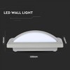 V-tac 12W LED sieninis šviestuvas, pilku korpusu, 6400K, IP65