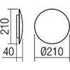 12W LED sieninis šviestuvas UMBRA, matinės baltos sp., 3000K, 01-1333