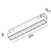 12W LED šviestuvas COMFORT 205 į magnetinę sistemą IN_LINE, baltos sp., 3000K, 48V, 36°, DALI, 4x