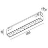 12W LED šviestuvas COMFORT 205 į magnetinę sistemą IN_LINE, juodas, 3000K