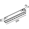12W LED šviestuvas COMFORT 205 į magnetinę sistemą IN_LINE, juodas, 3000K, 36°, DALI, 4x