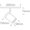 12W LED šviestuvas į magnetines sistemas MINI/MIDI/MAXI/P&P, baltas, 3000/4000K, 48V, 38°, DALI, 42114AL/W/V