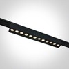 12W LED šviestuvas į magnetines sistemas FLAT, juodas, 3000/4000/5000K, 48V, 24°, 43102FB/B/V