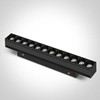 12W LED šviestuvas į magnetines sistemas ONELIGHT MINI/MIDI, juodas, 3000/3500/4000K, 42112AA/B/V