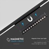 V-tac 12W LED šviestuvas į magnetinius bėgelius, juodas, 6400K, pakreipiamas