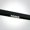Bikuvalt 12W linijinis šviestuvas į magnetines sistemas ONELIGHT MAXI, juodas, 3000K, 42102A/B/W